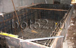 Строительство бассейна. Армирование бетонной чаши